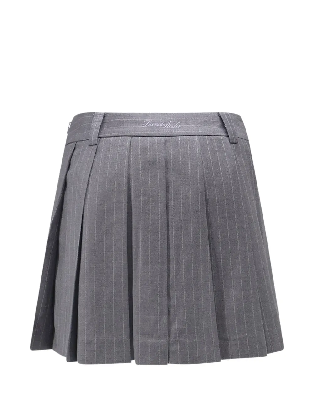 DUNST Mini-rok met plooien en krijtstreep Grijs