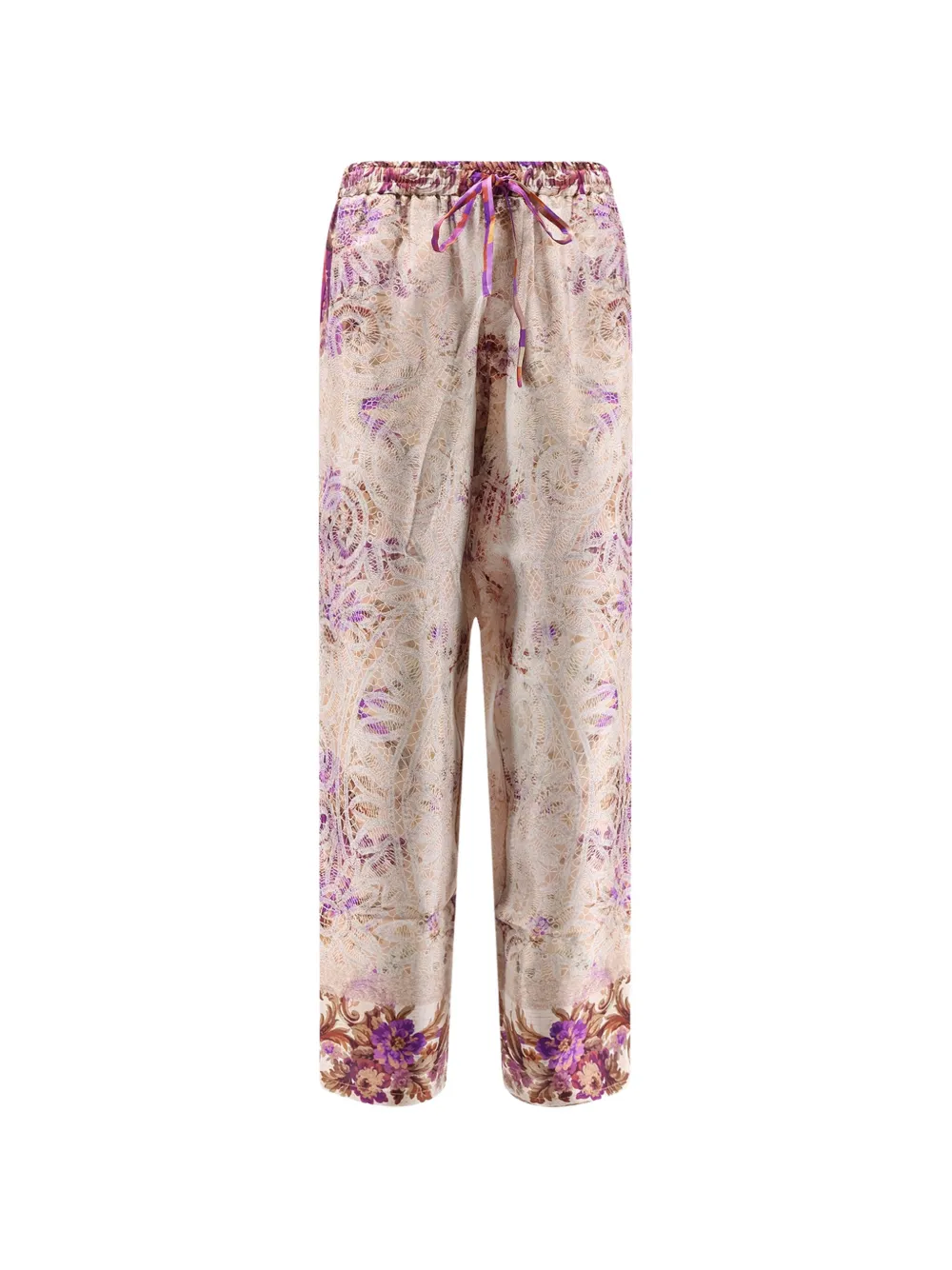Pierre-Louis Mascia floral-print silk trousers - Rosa