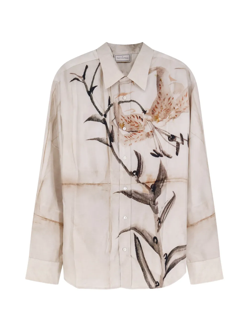 Pierre-Louis Mascia floral-pattern silk shirt - Toni neutri