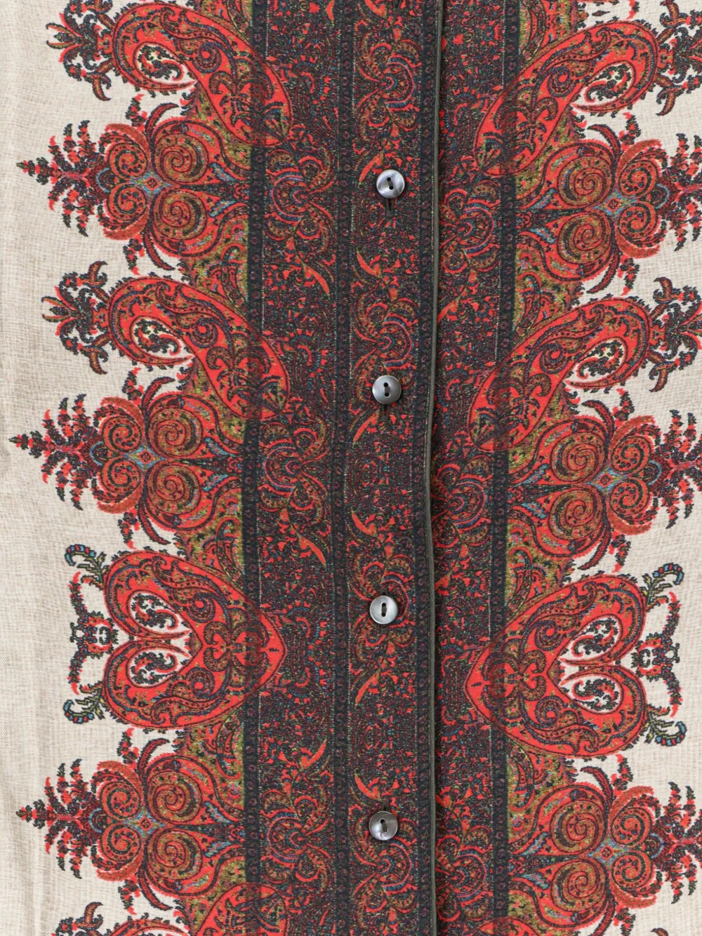 Pierre-Louis Mascia Aloe blouse met paisley-print en ronde opstaande kraag Beige