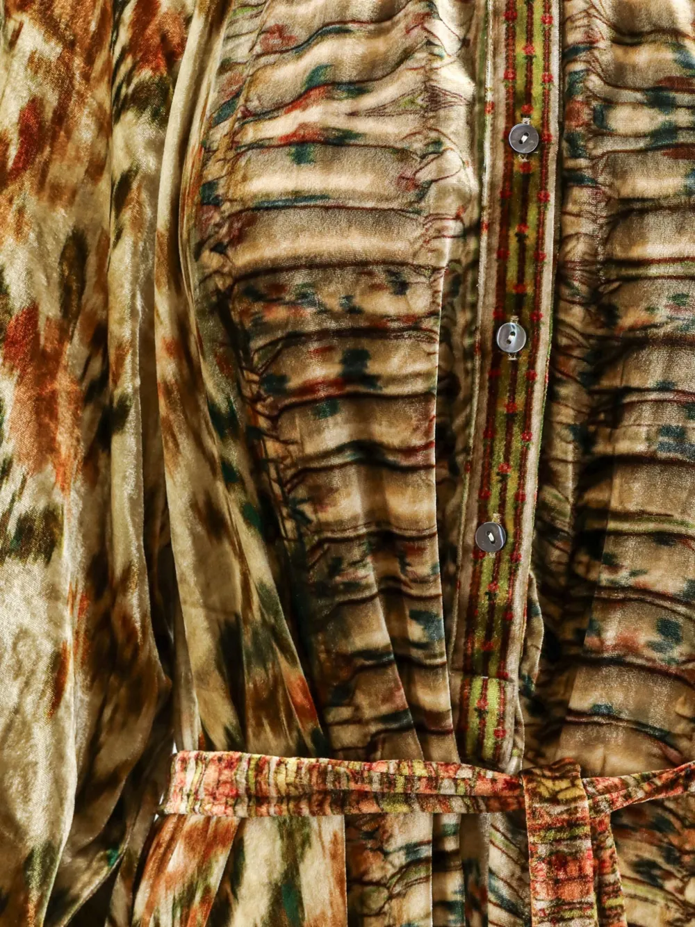Pierre-Louis Mascia Kanada belted ruched-detail maxi dress Veelkleurig