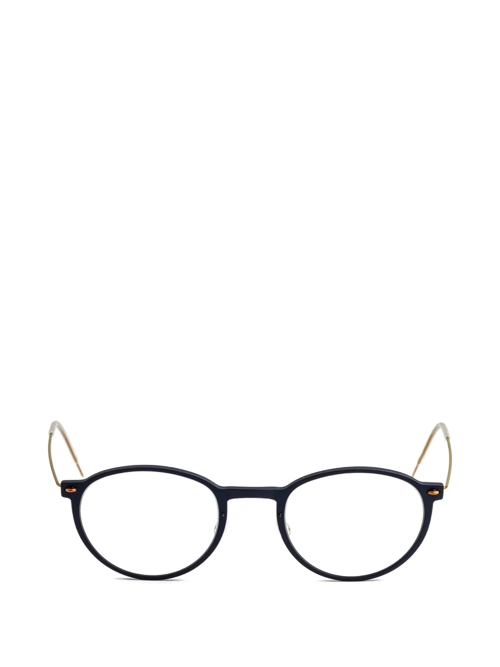 Lindberg round-frame titanium glasses - Blu