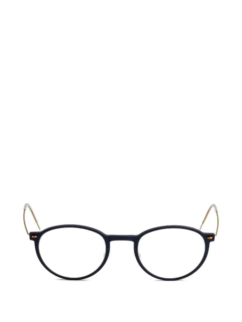 Lindberg round-frame titanium glasses