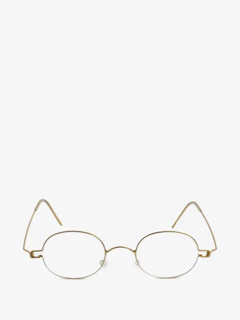Lindberg round-frame titanium glasses