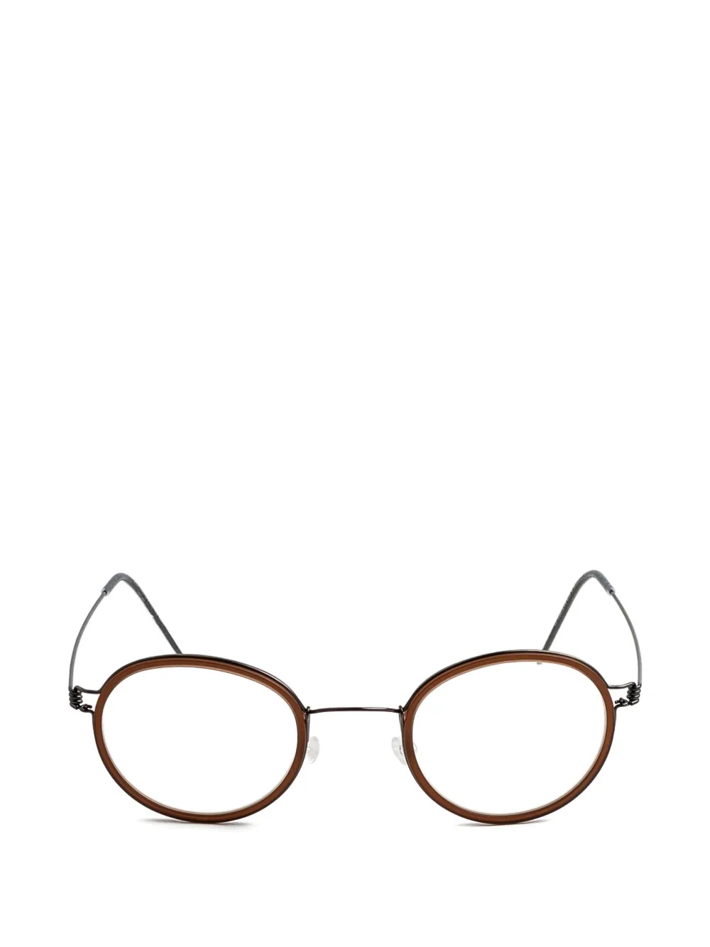 Lindberg Lex round-frame glasses - Marrone