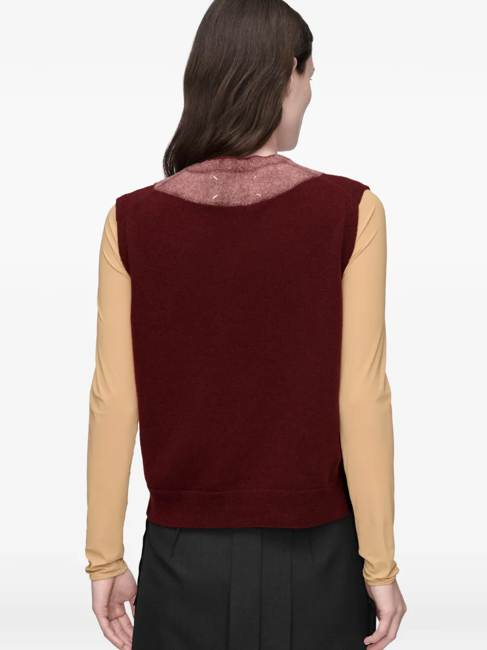 Maison Margiela Memory Of trompe l'oeil gilet Rood