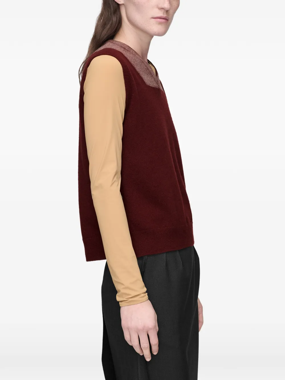Maison Margiela Memory Of trompe l'oeil gilet Rood