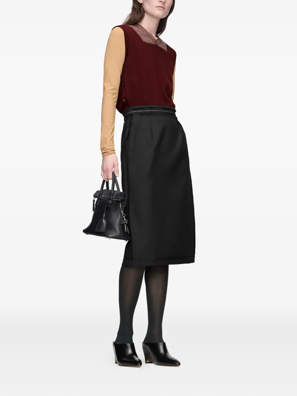 Maison Margiela Memory Of trompe l'oeil gilet Rood