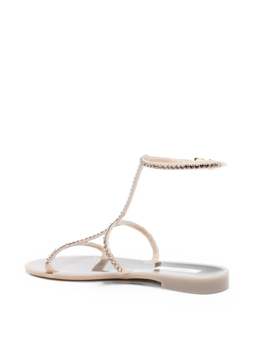 MENGHI crystal-embellished jelly sandals Grijs