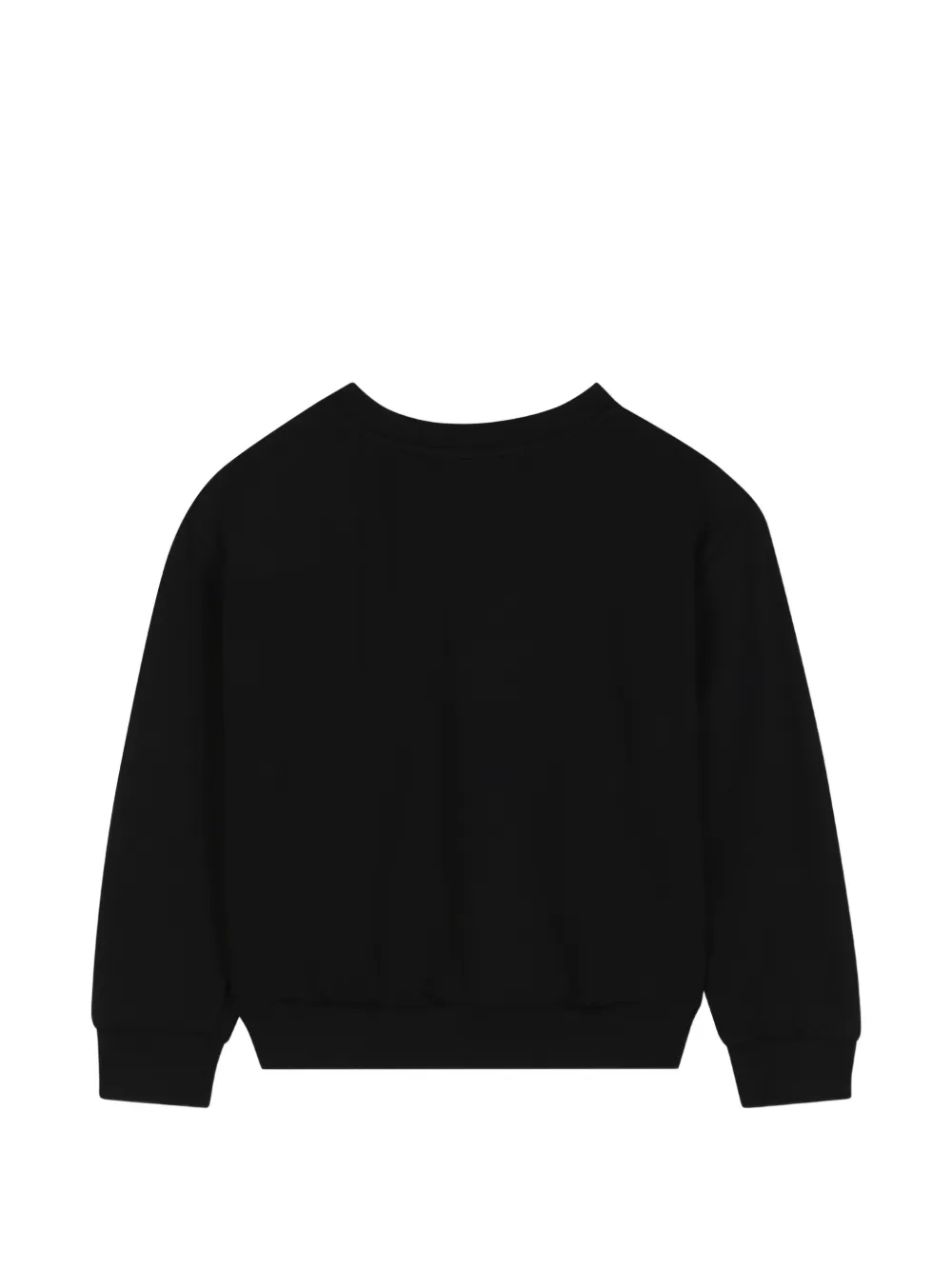 Lanvin Enfant Sweater met geborduurd logo en schouderknoop Zwart