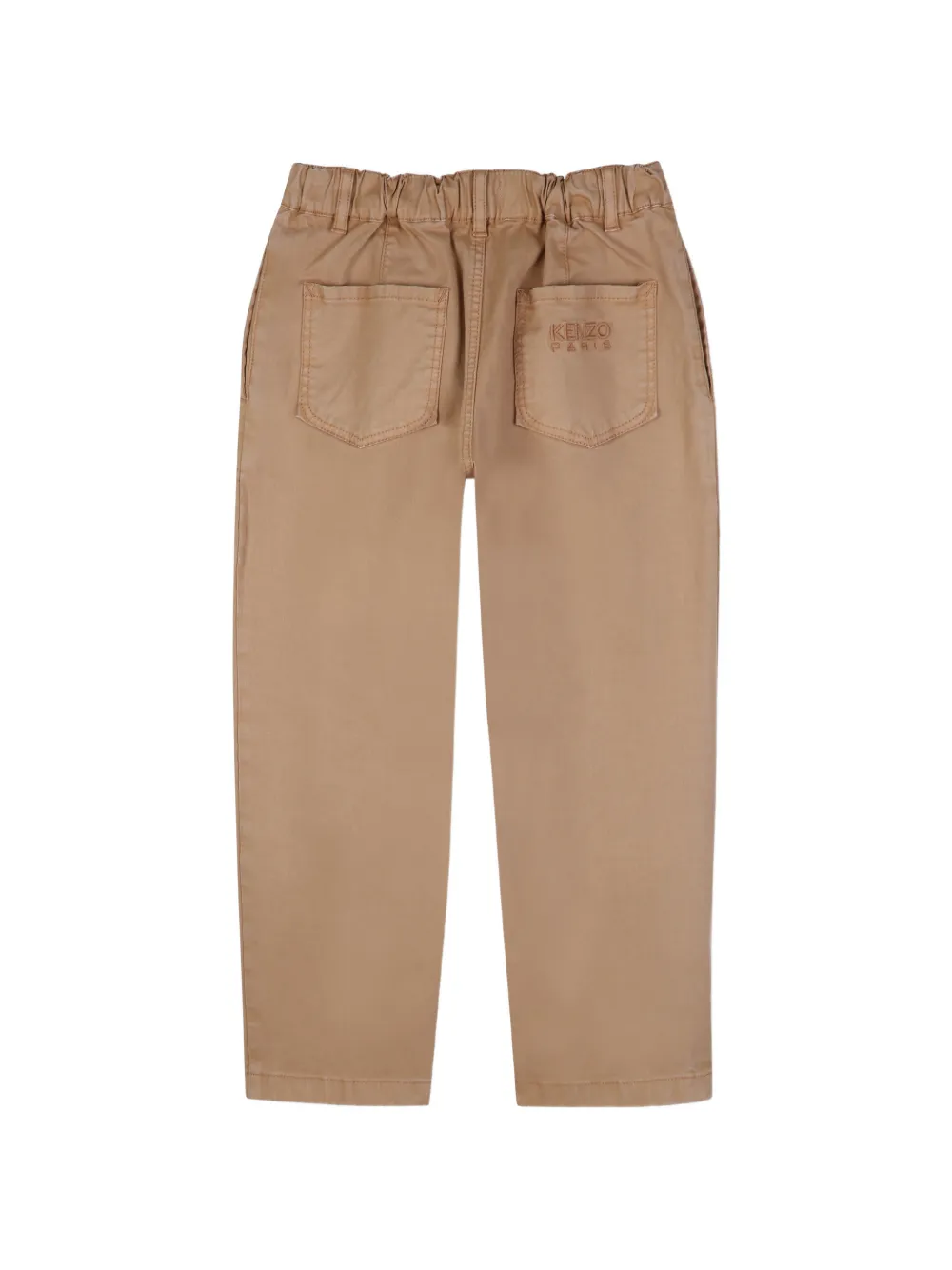 Kenzo Kids Elastische broek met geborduurd logo Bruin