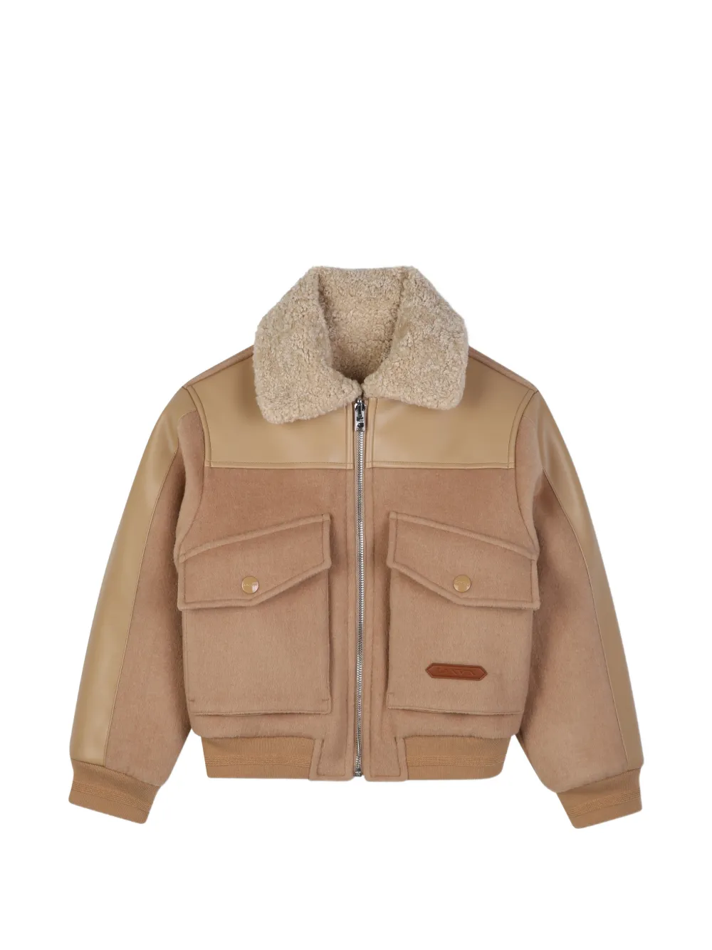 Lanvin Enfant Omkeerbaar jack met lammy-effect Beige