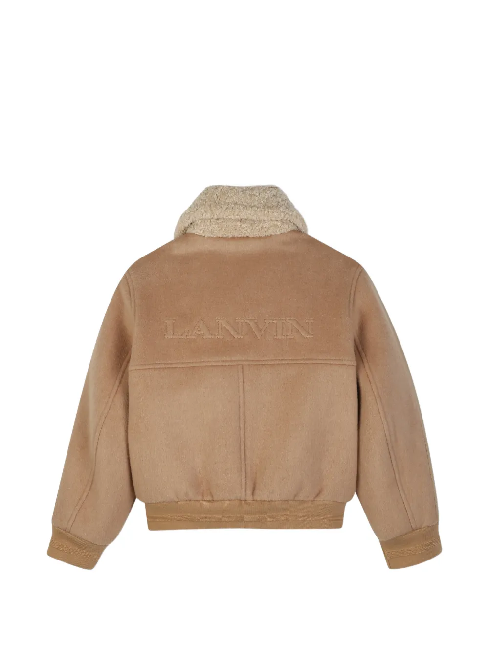 Lanvin Enfant Omkeerbaar jack met lammy-effect Beige