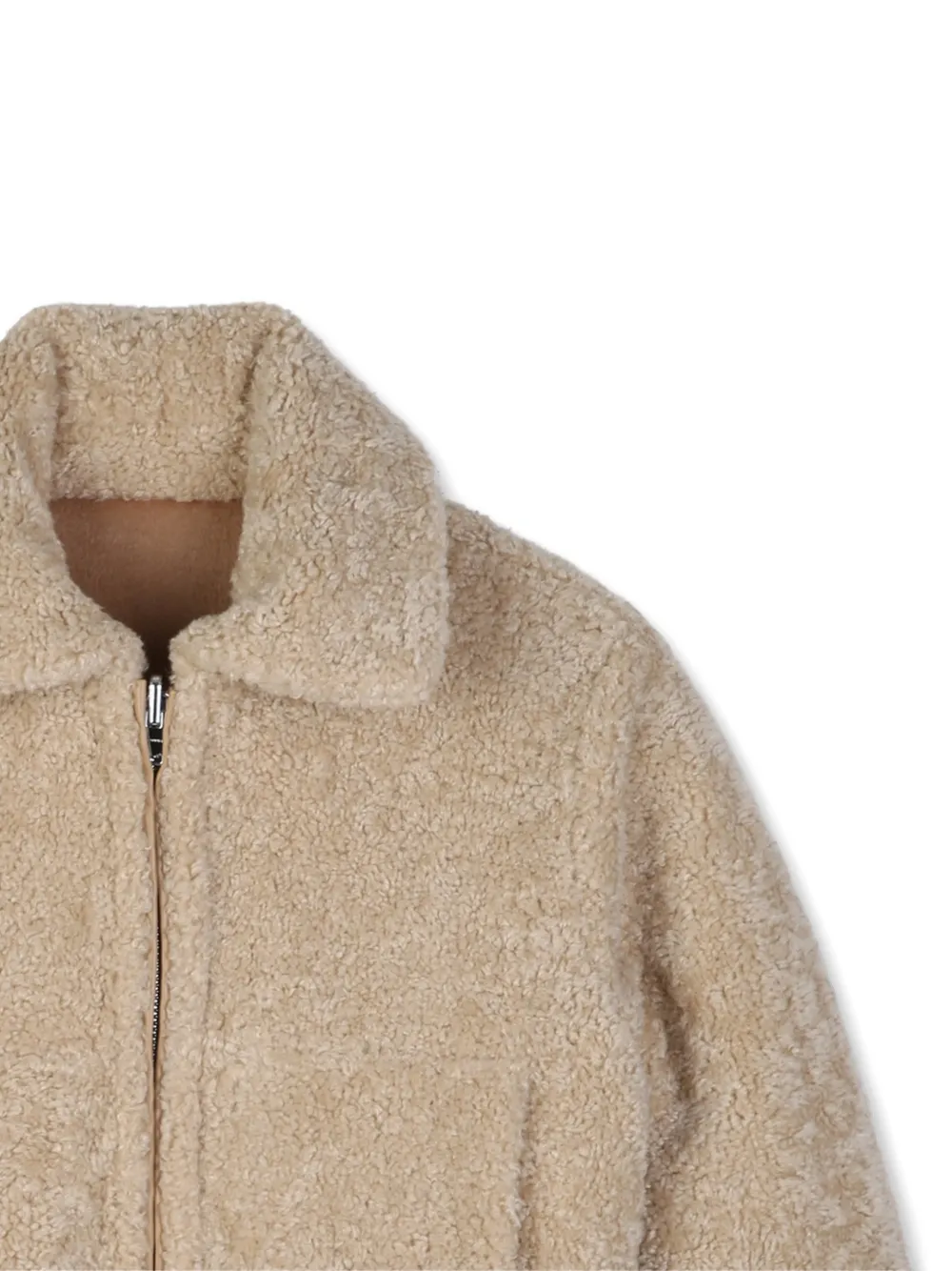 Lanvin Enfant Omkeerbaar jack met lammy-effect Beige