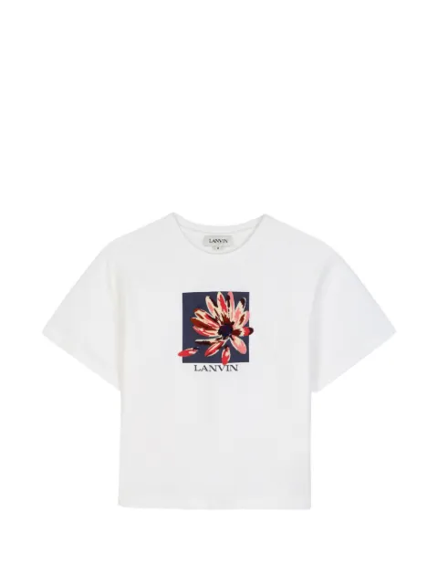 Lanvin Enfant camiseta con estampado floral