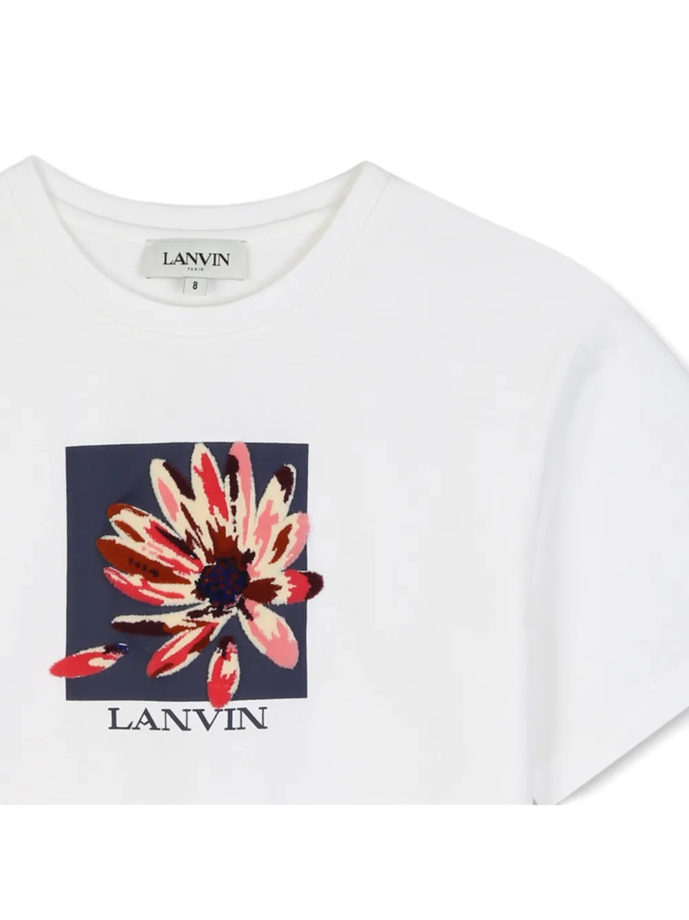 Lanvin Enfant T-shirt met bloemenprint Wit