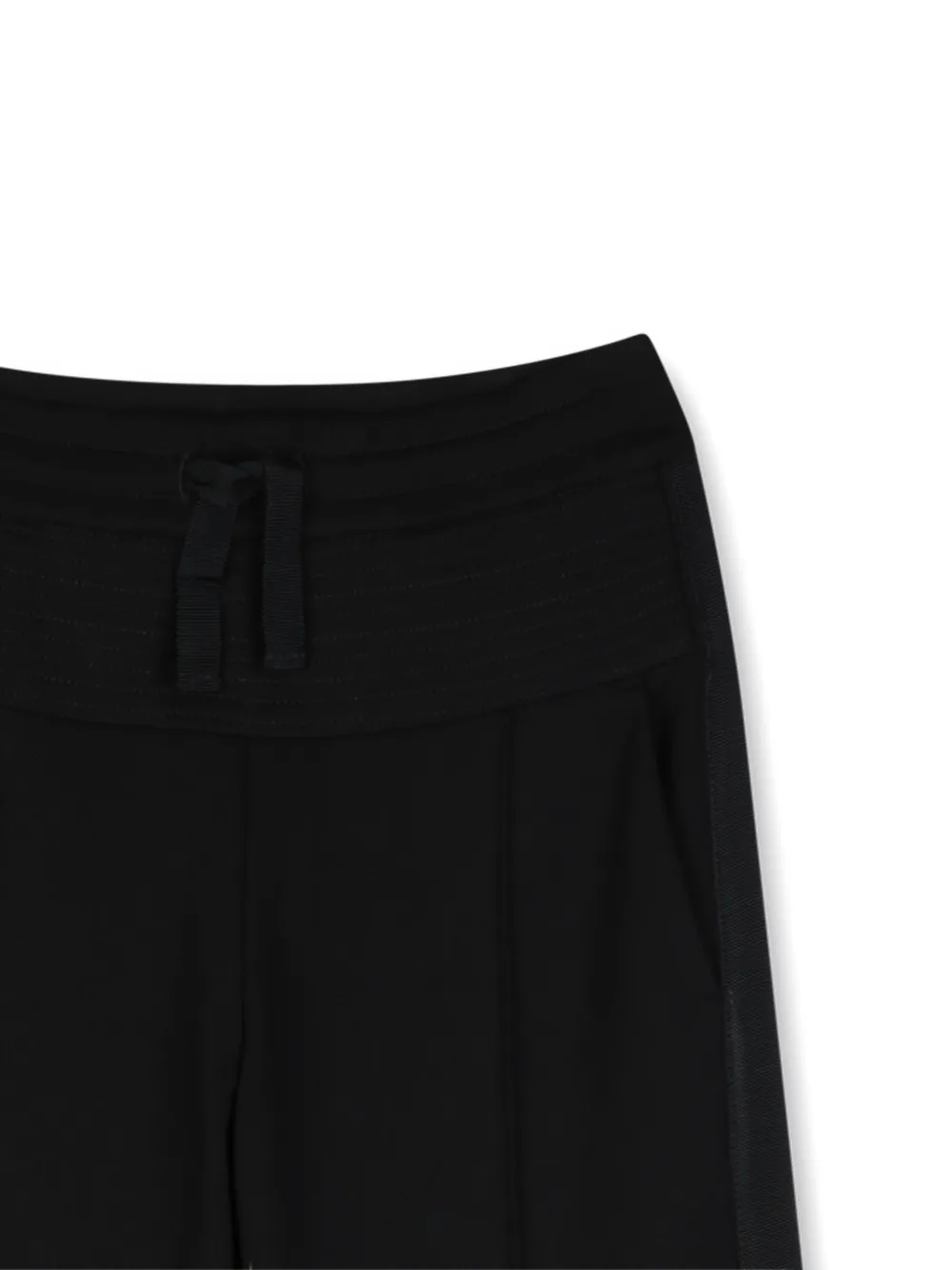 Lanvin Enfant Broek met trekkoordsluiting en streep aan de zijkant Zwart