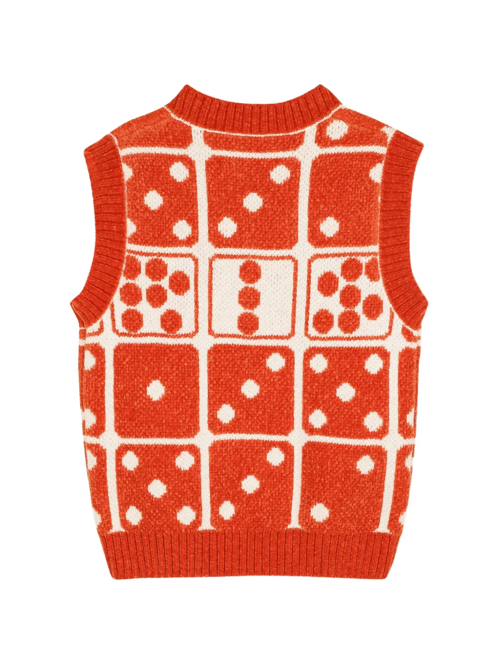 Kenzo Kids Spencer met V-hals en dobbelsteen Oranje