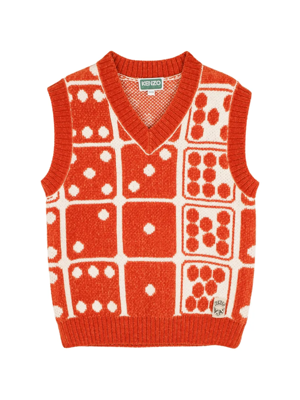 Kenzo Kids Gilet con scollo a V - Arancione