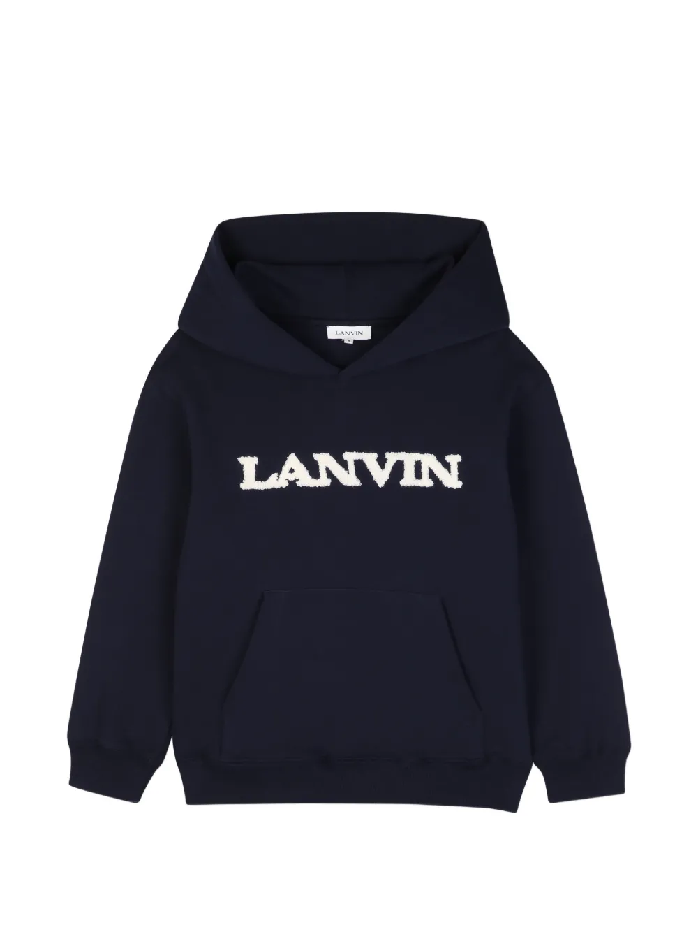 Lanvin Enfant logo-embroidered hoodie - Blu
