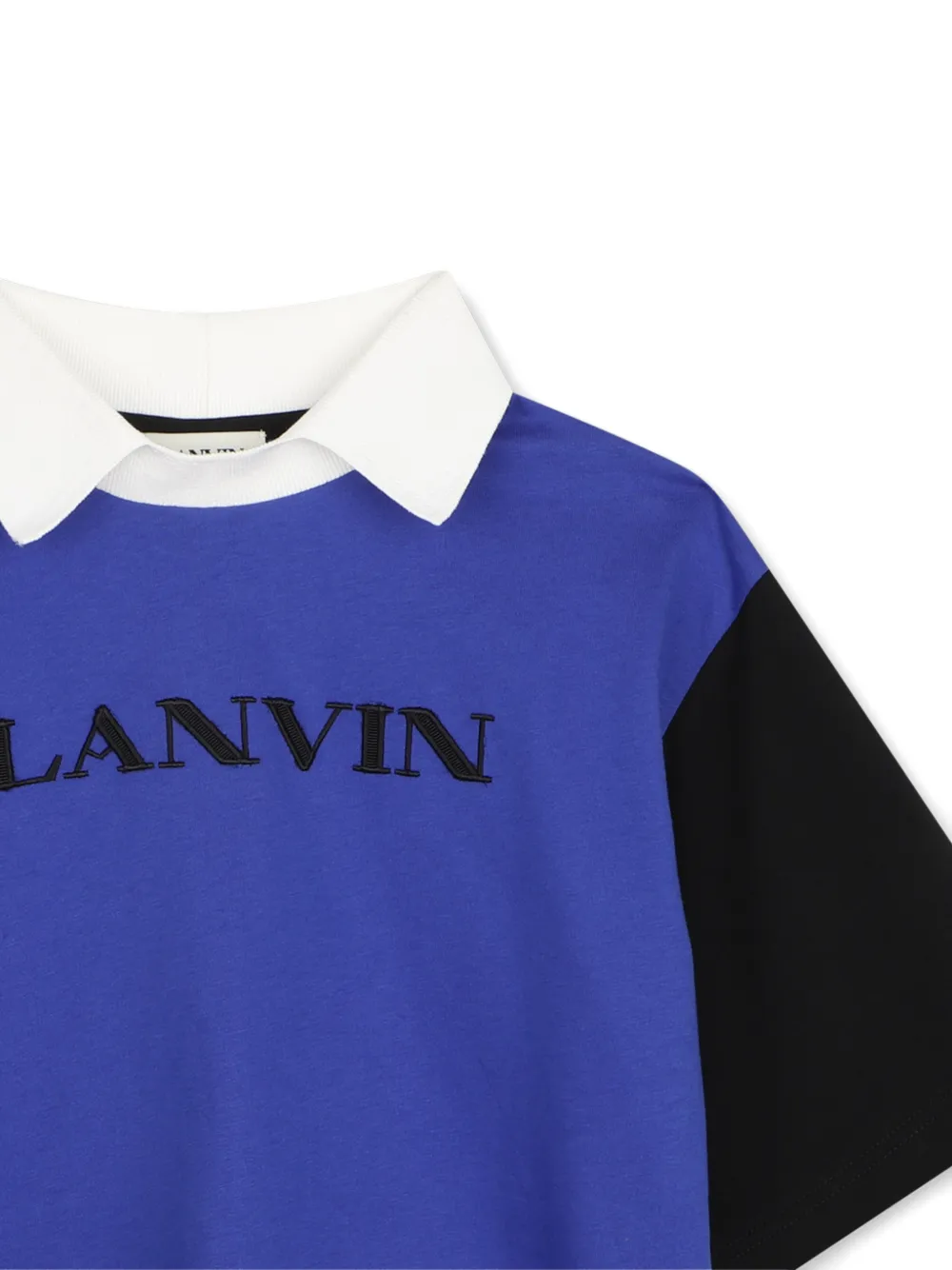 Lanvin Enfant T-shirt met colourblocking Blauw