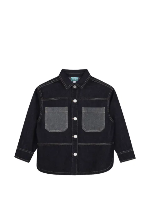 Kenzo Kids patch-pocket denim shirt
