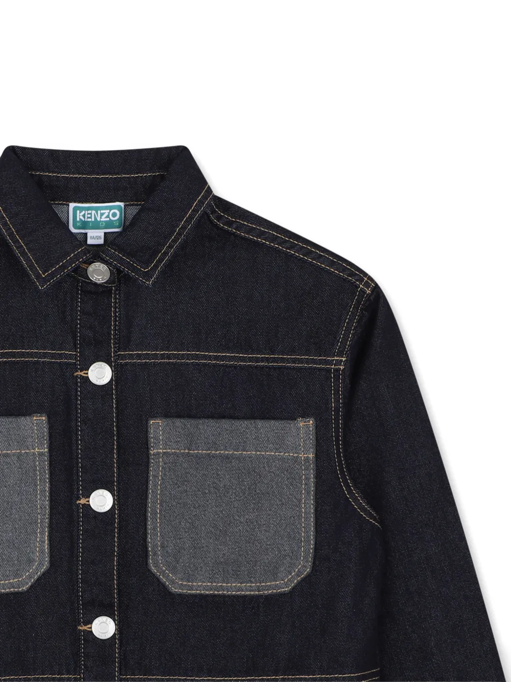Kenzo Kids Shirt met opgestikte zak Blauw