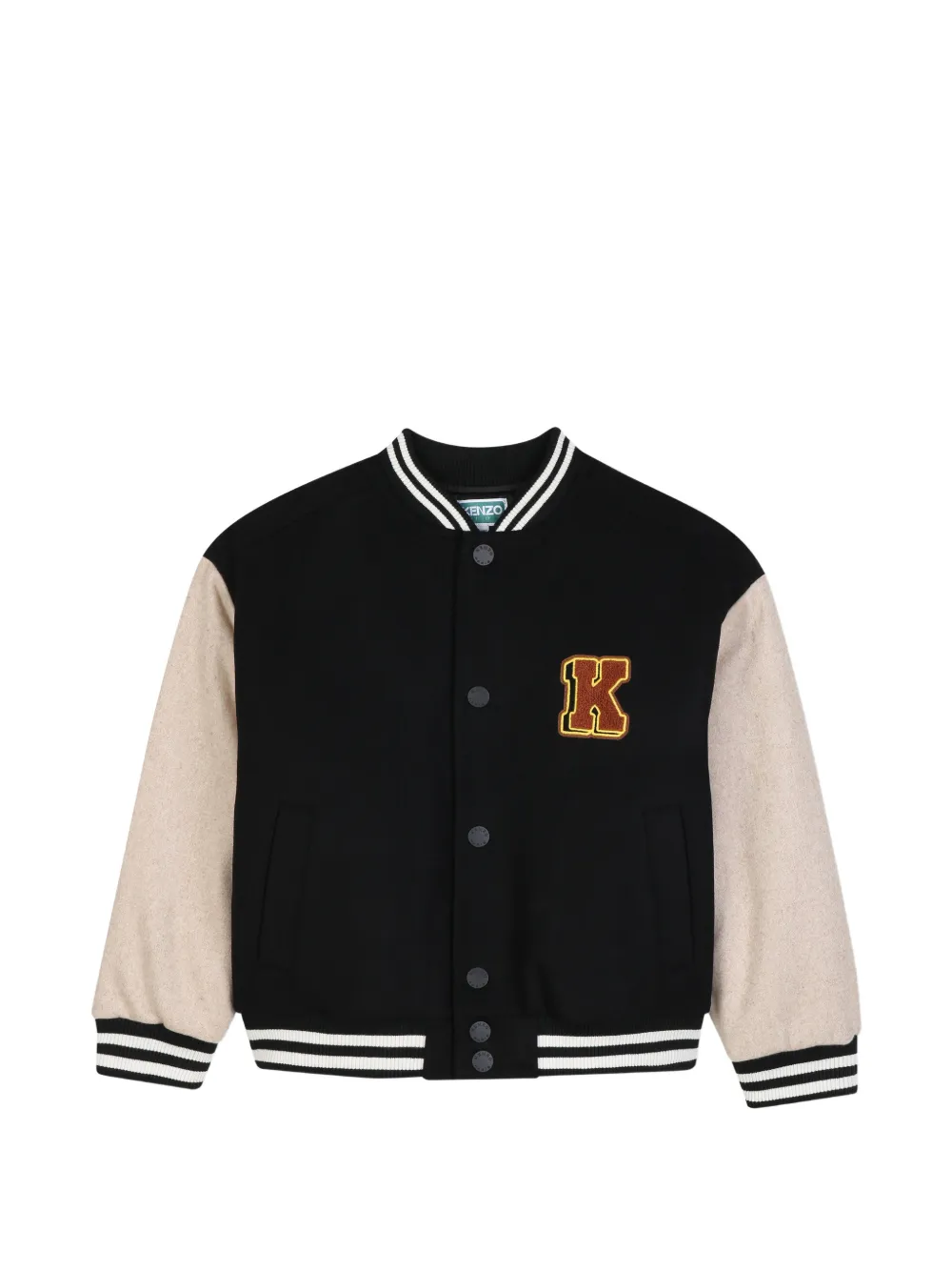 Kenzo Kids Bomberjacke mit Logo-Patch - Schwarz