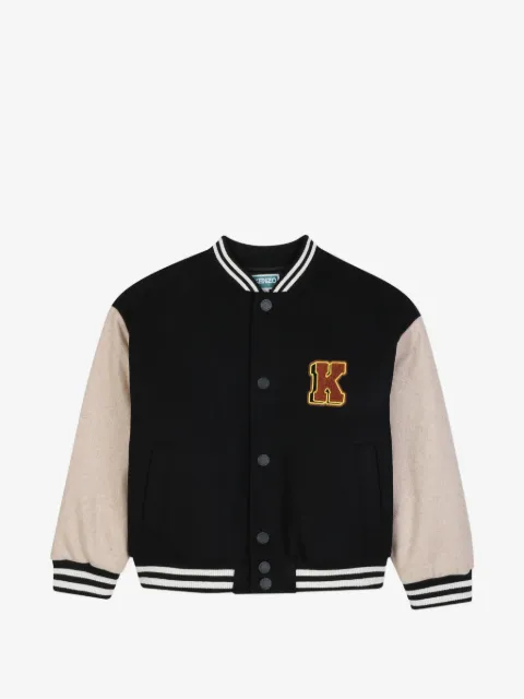 Kenzo Kids Jaqueta bomber com patch de logo