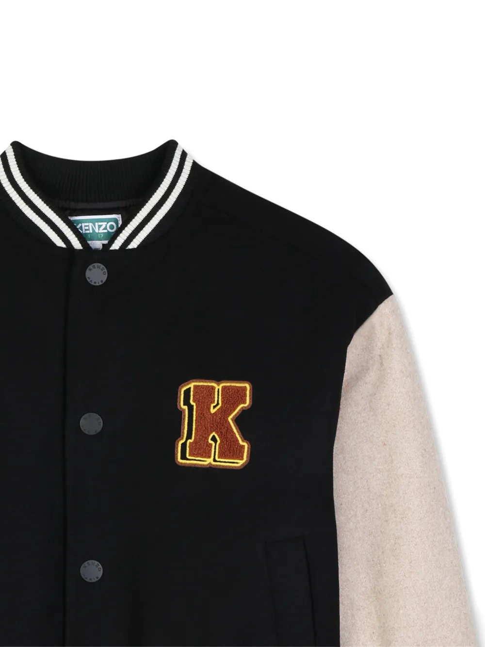 Kenzo Kids Bomberjack met logopatch Zwart
