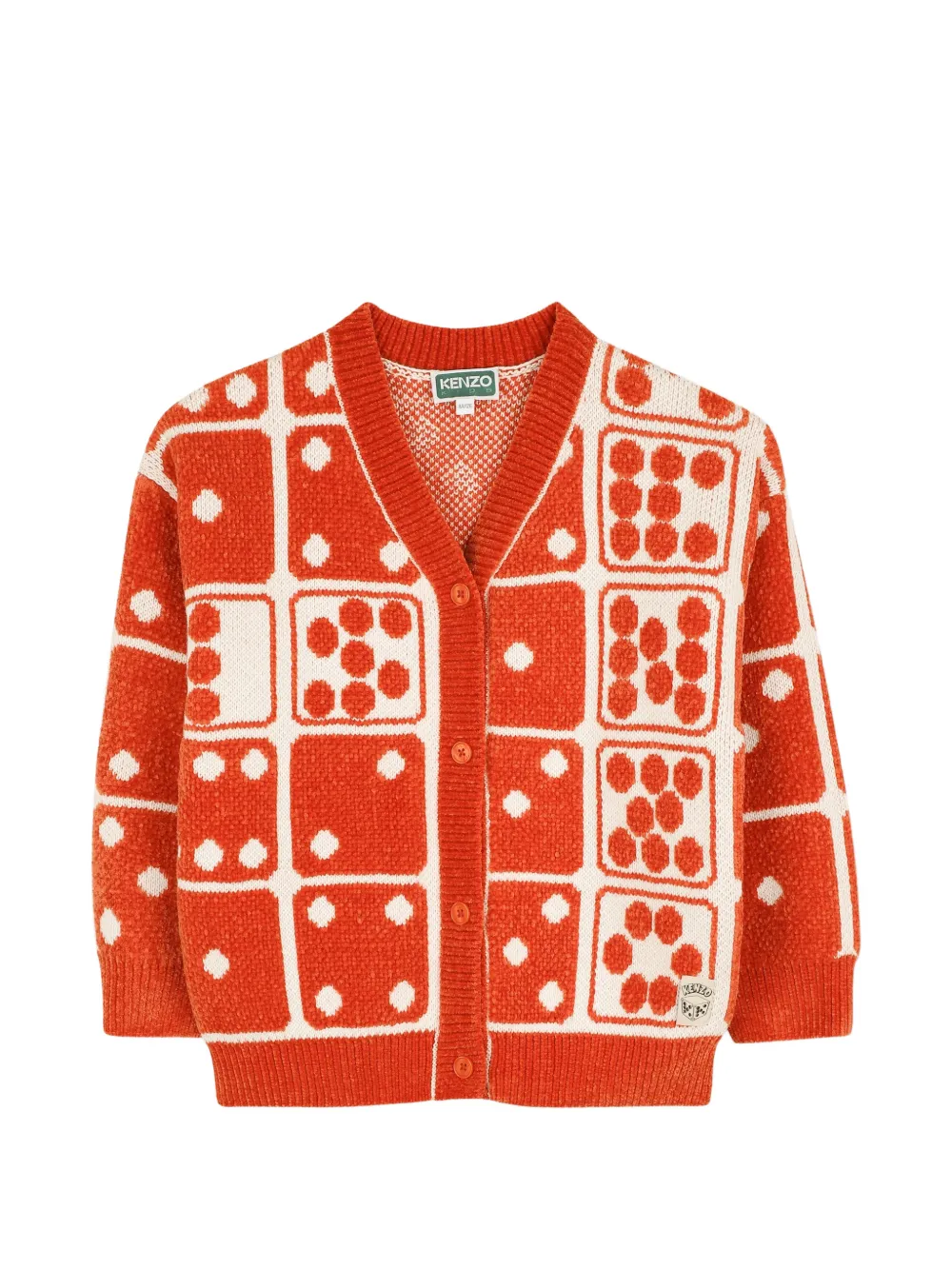 Kenzo Kids Cardigan a fantasia - Arancione
