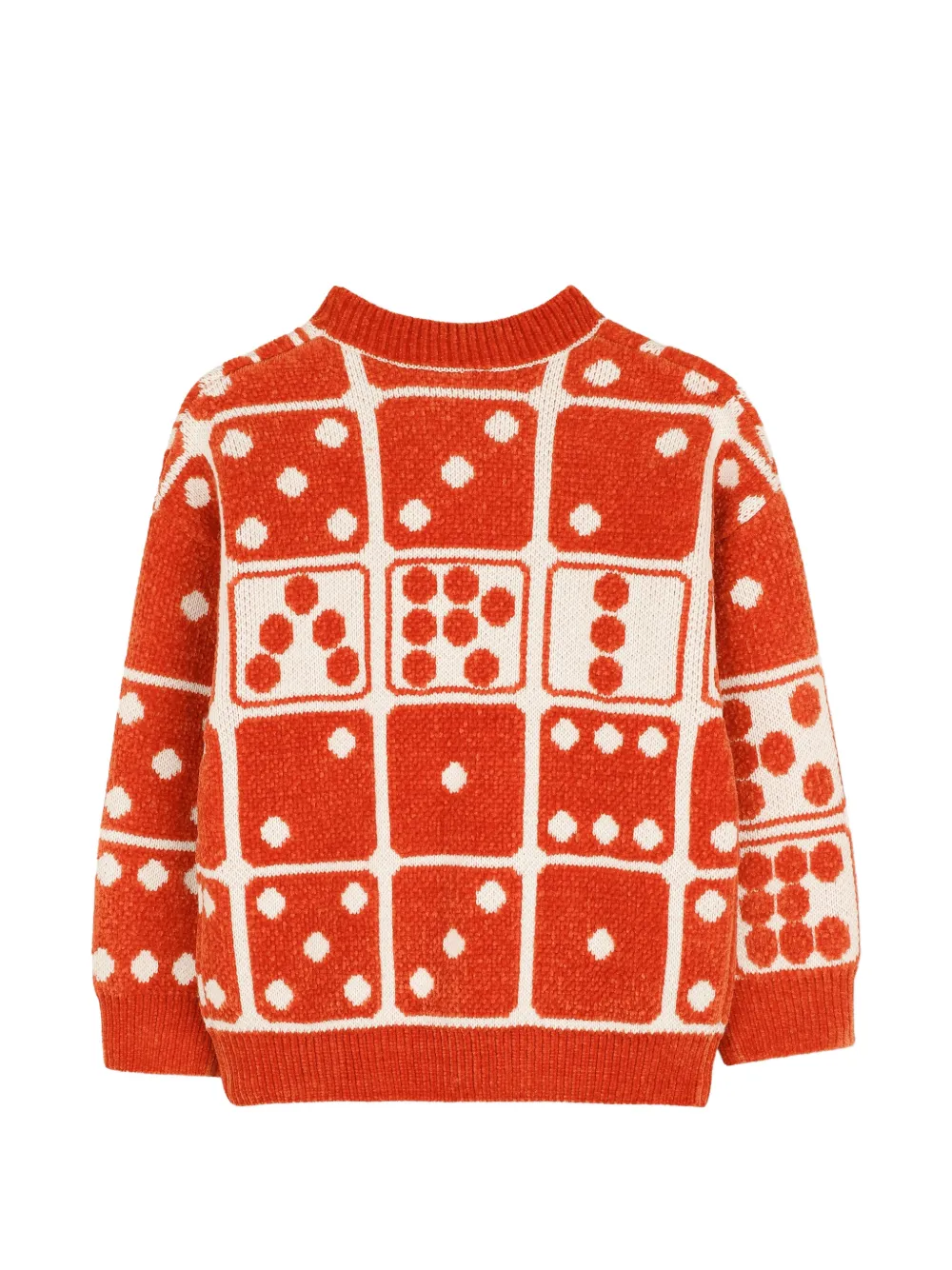 Kenzo Kids Gebreid vest met dobbelsteen-patroon Oranje