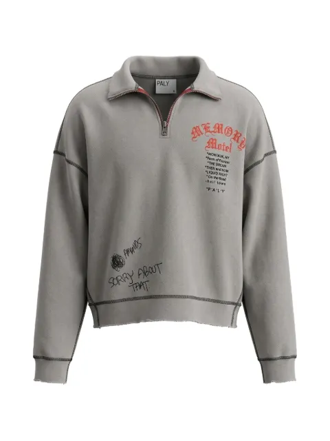 Paly graphic-print quarter-zip sweatshirt