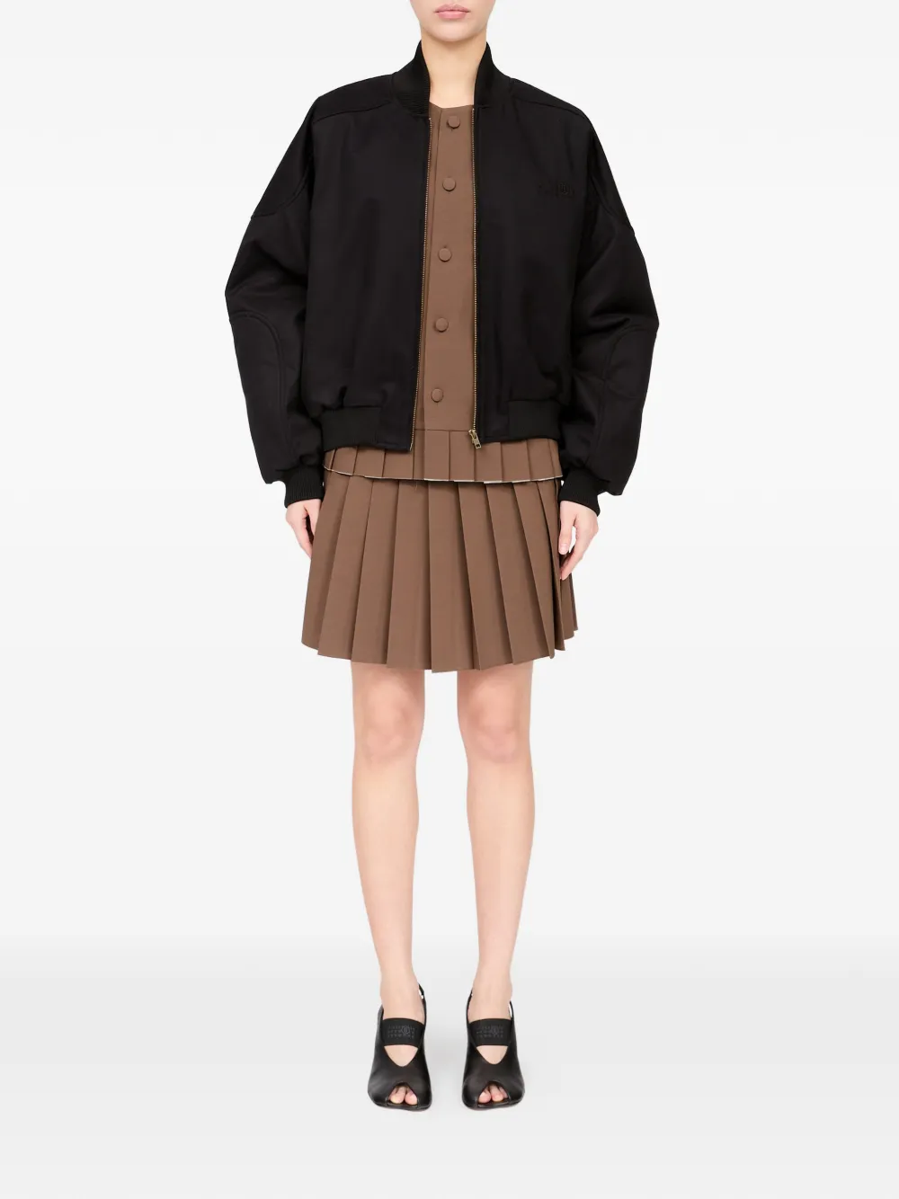 MM6 Maison Margiela Katoenen twill jack Zwart