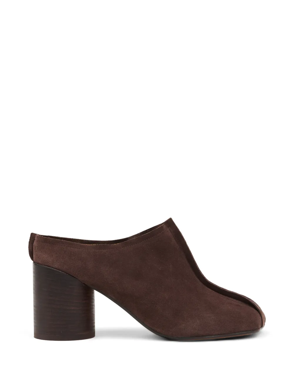 MM6 Maison Margiela Anatomic stitch-toe suede slippers - Brown
