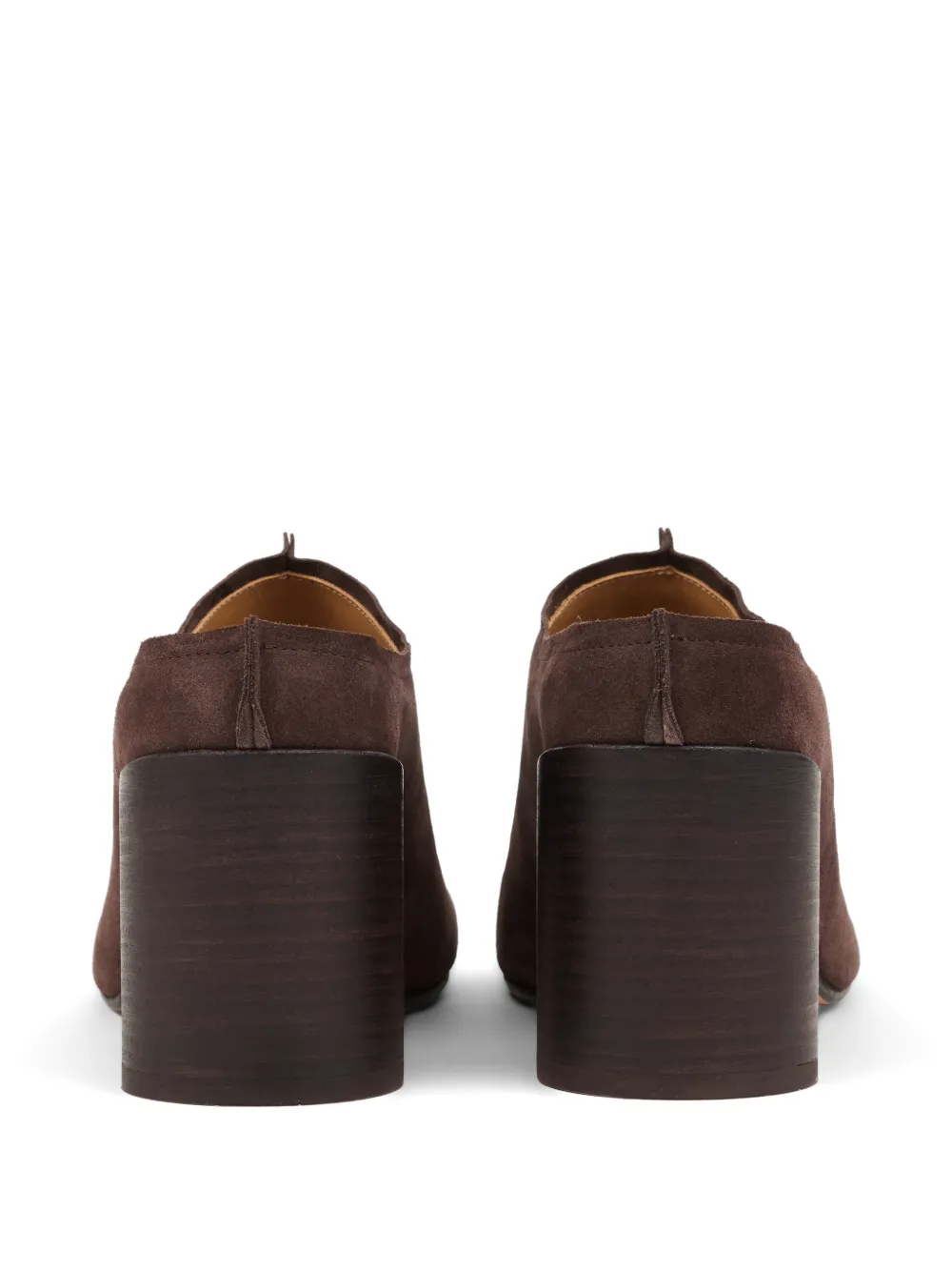 MM6 Maison Margiela Anatomic stitch-toe suede slippers Bruin