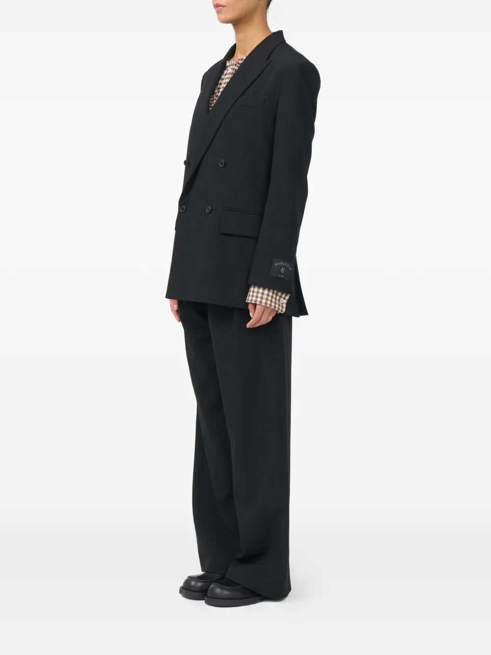 MM6 Maison Margiela Colbert van wolblend Zwart