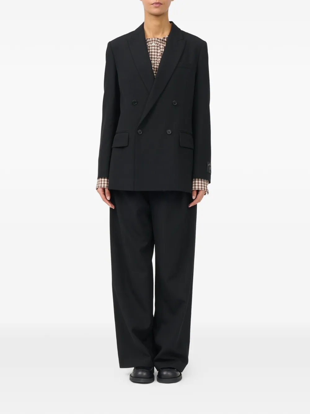 MM6 Maison Margiela Colbert van wolblend Zwart