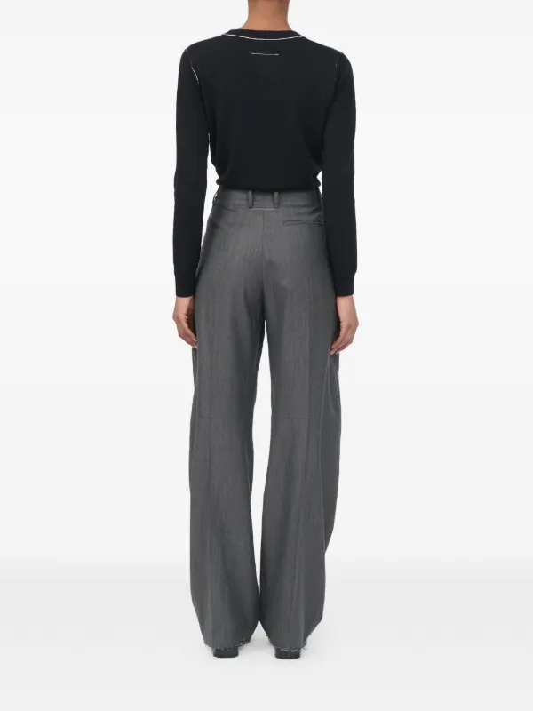 MM6 Maison Margiela ワイド テーラードパンツ | グレー | FARFETCH JP