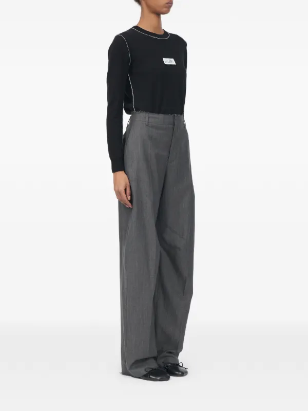 MM6 Maison Margiela ワイド テーラードパンツ | グレー | FARFETCH JP