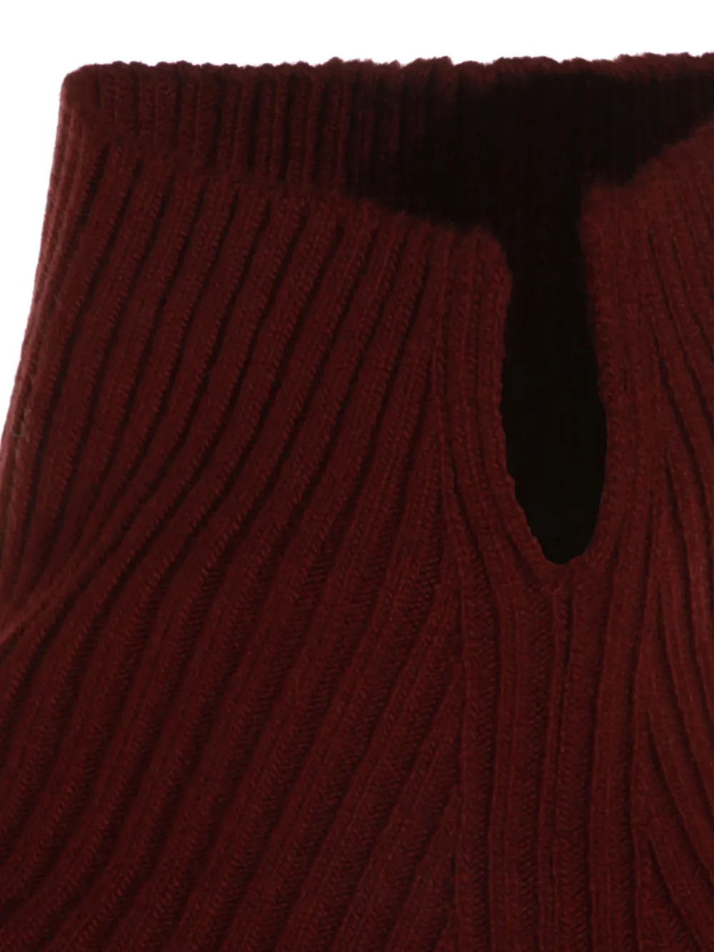 Jil Sander Geribbelde coltrui Rood