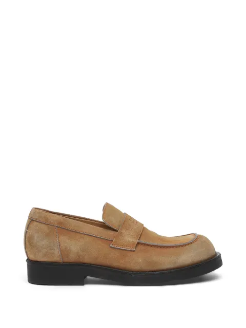 MM6 Maison Margiela Biker washed-suede loafers