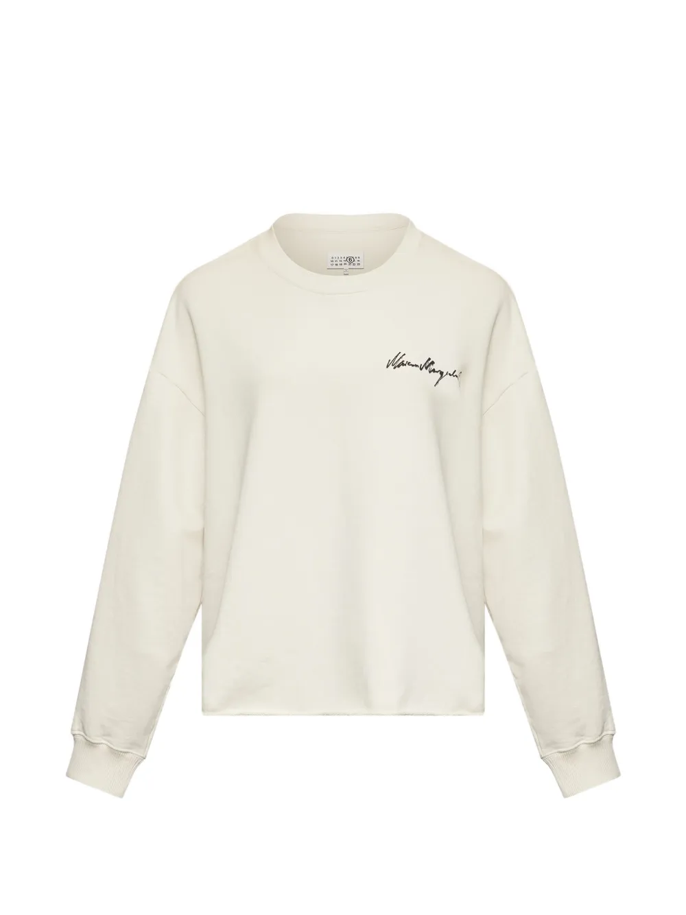 MM6 Maison Margiela handwritten-print sweatshirt - Toni neutri