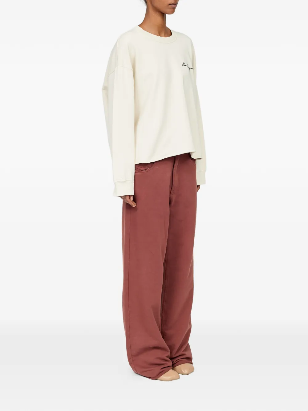 MM6 Maison Margiela Sweater met handgeschreven print Beige
