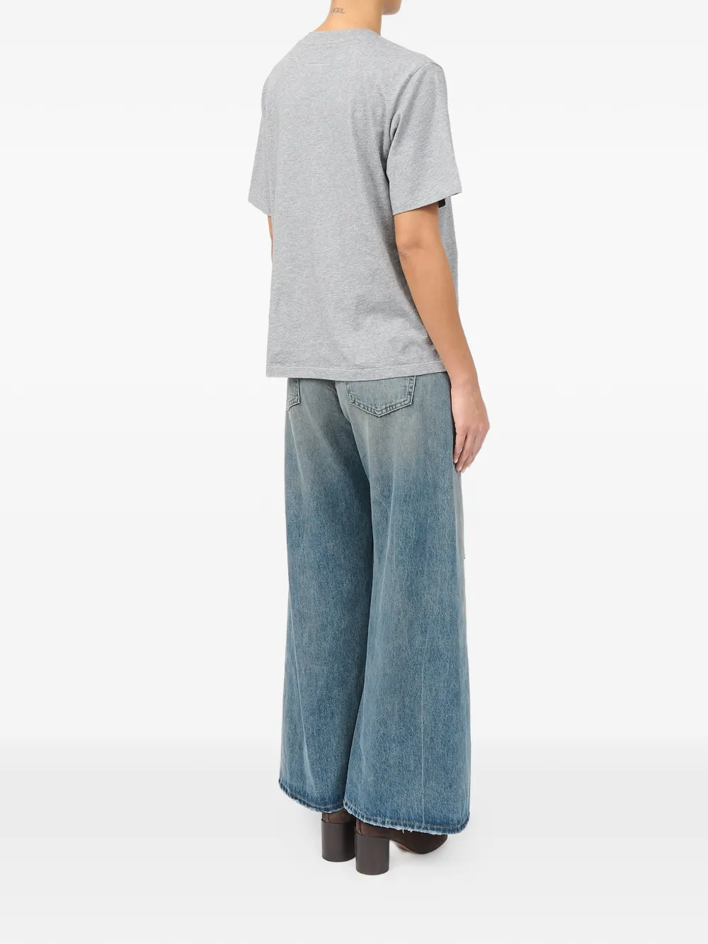 MM6 Maison Margiela T-shirt met logoprint Grijs