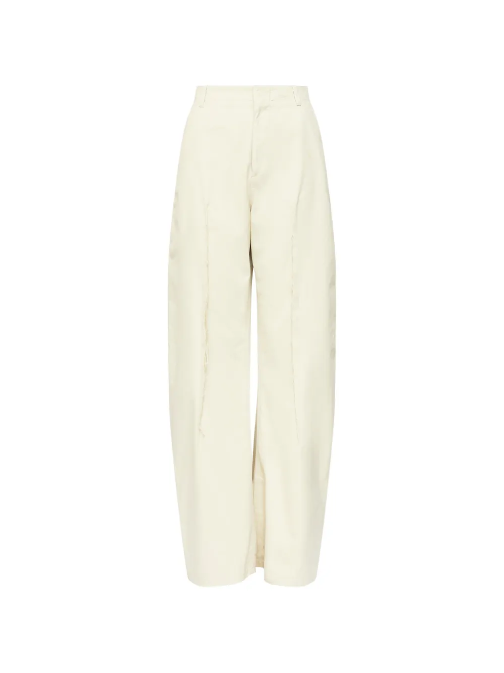 MM6 Maison Margiela light cotton twill wide-leg trousers - Neutrals