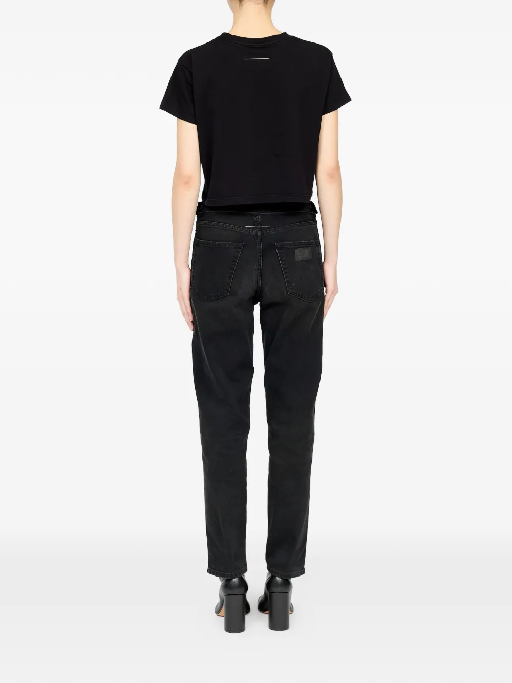 MM6 Maison Margiela T-shirt met logoprint Zwart