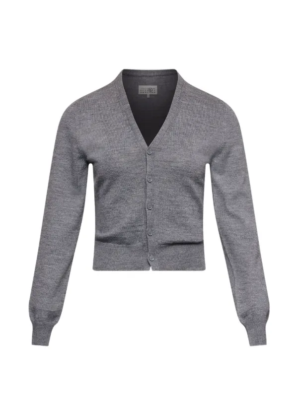 MM6 Maison Margiela Cotton Cardigan in Grey