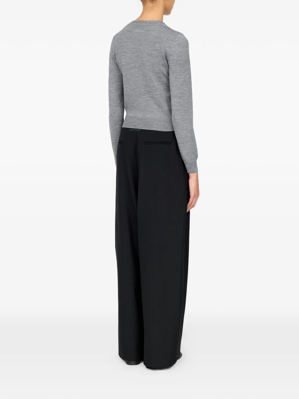 MM6 Maison Margiela Cotton Cardigan in Grey, view 5