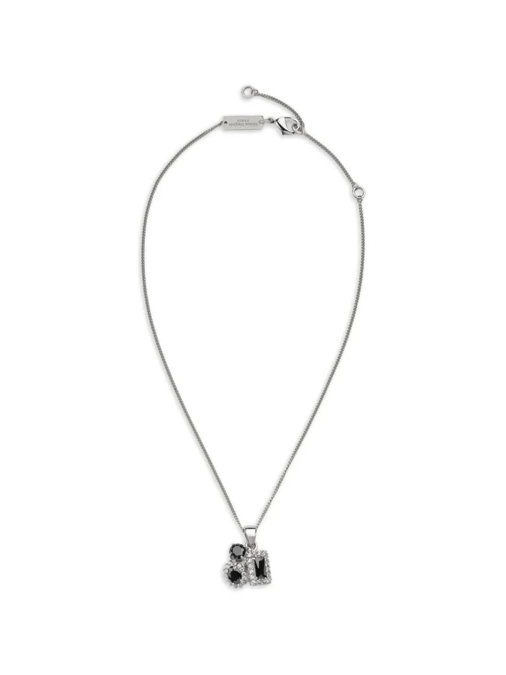 Maison Margiela cluster-pendant zirconia necklace - Silber